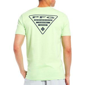 New Columbia Mens Fishing Green Tee